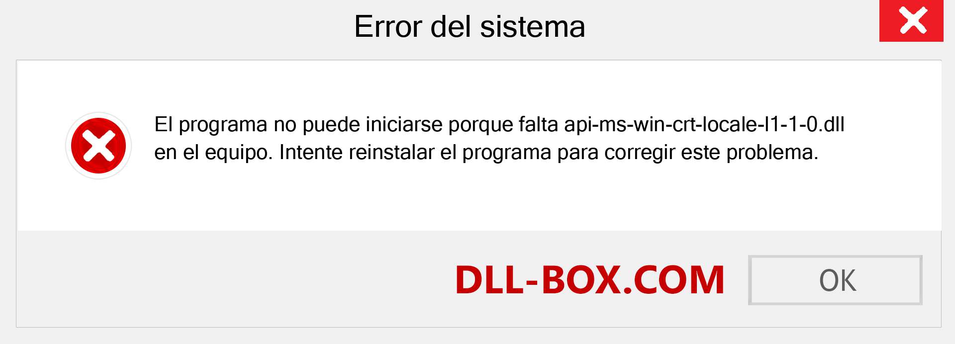 ¿Falta el archivo api-ms-win-crt-locale-l1-1-0.dll ?. Descargar para Windows 7, 8, 10 - Corregir api-ms-win-crt-locale-l1-1-0 dll Missing Error en Windows, fotos, imágenes